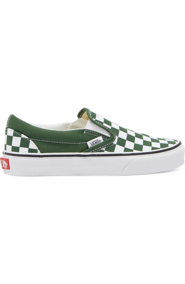 Vans Gender Inclusive Classic Slip-On Sneaker, Alternate, color, Checkerboard Emerald