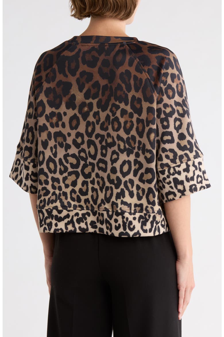 Scuba Knit Sweatshirt, Alternate, color, CHEETAH