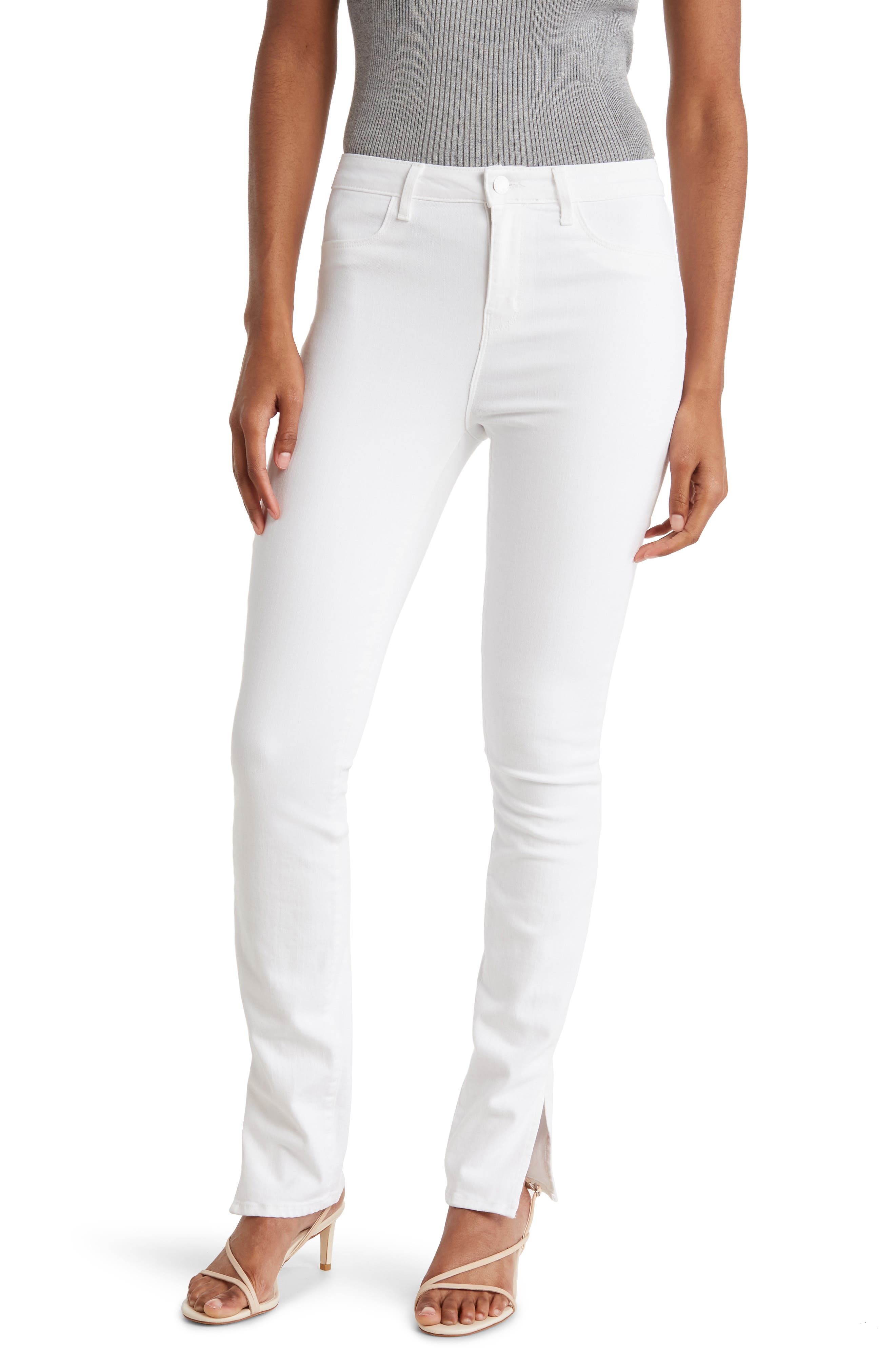 L'AGENCE Josie High Rise Split Hem Jeans (Women) | Nordstromrack