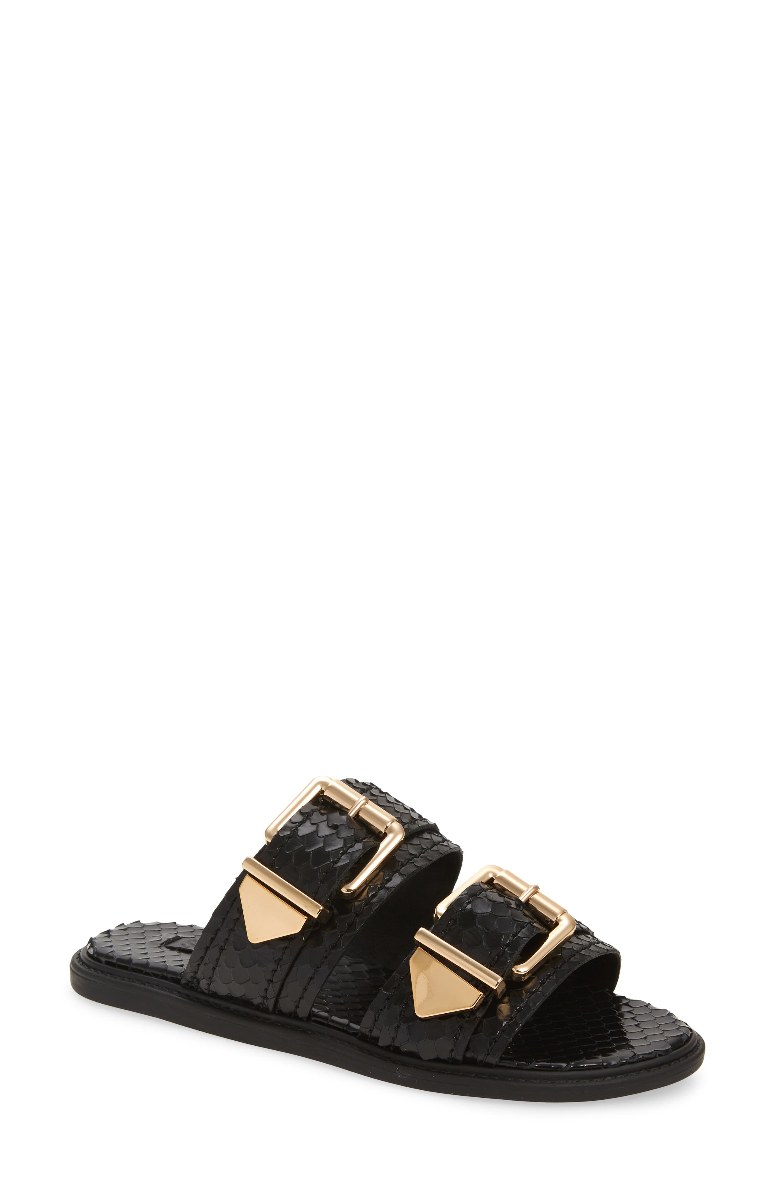 Schutz Shina Buckle Slide Sandal, Main, color, 