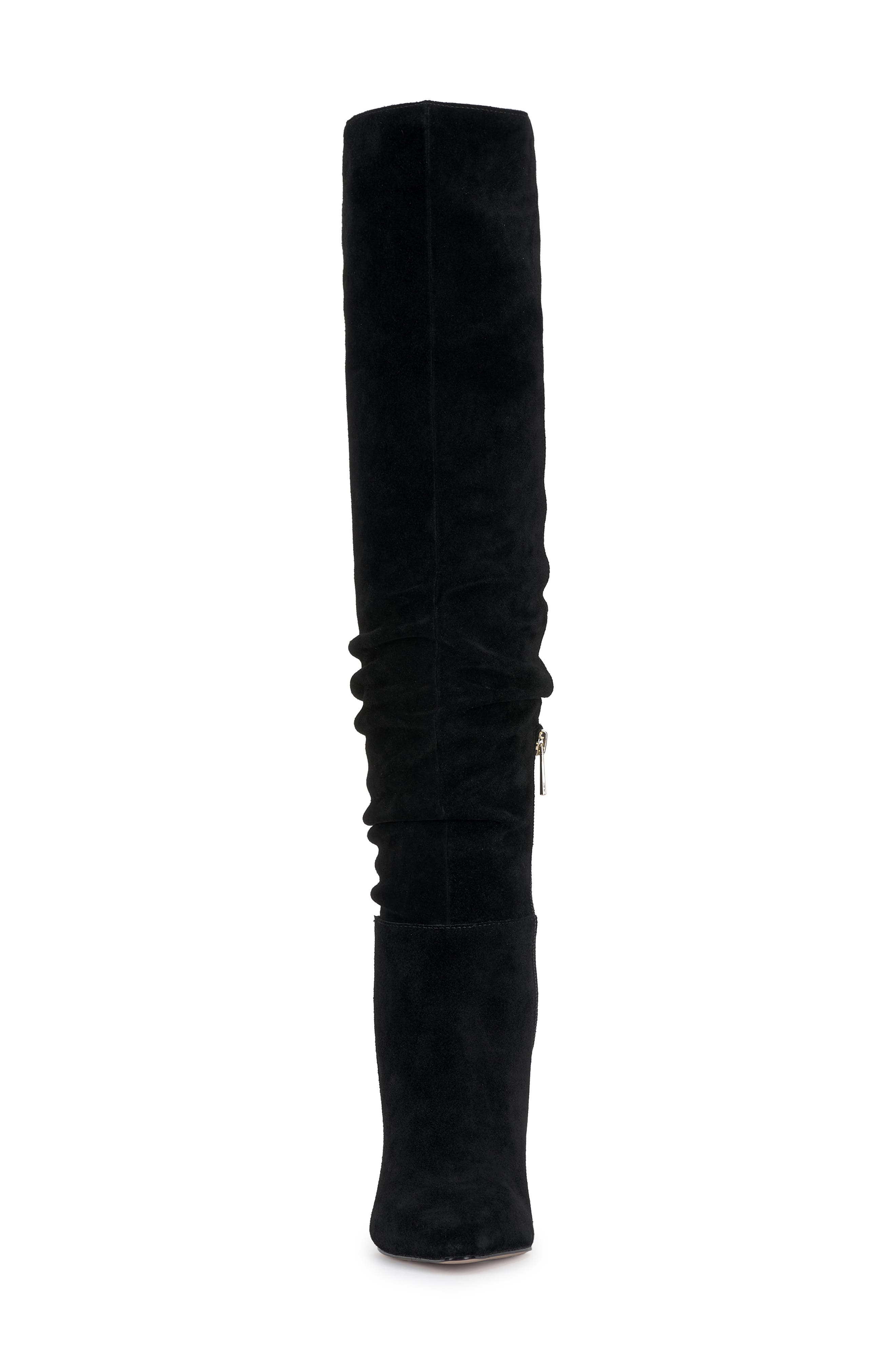 Jessica Simpson Emetta Pointed Toe Over the Knee Boot, Alternate, color, Black Oil Suede