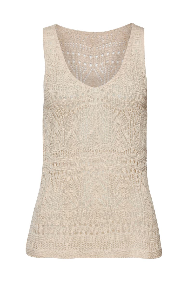 Crochet Tank Top, Alternate, color, Sand