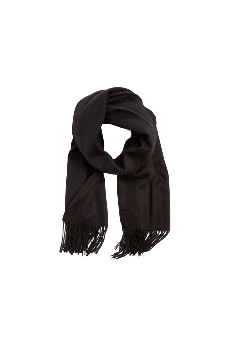 Cleo Cashmere Scarf, Alternate, color, Black