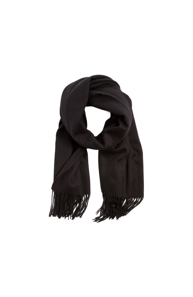 Italic Cleo Cashmere Scarf, Alternate, color, Black