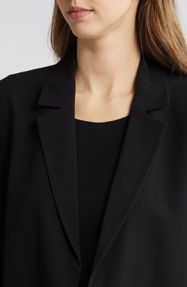 Eileen Fisher Open Front Silk Blazer, Alternate, color,