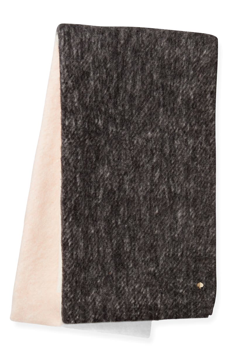 Kate Spade New York colorblock yarn dyed brushed wool blend scarf, Alternate, color, 
