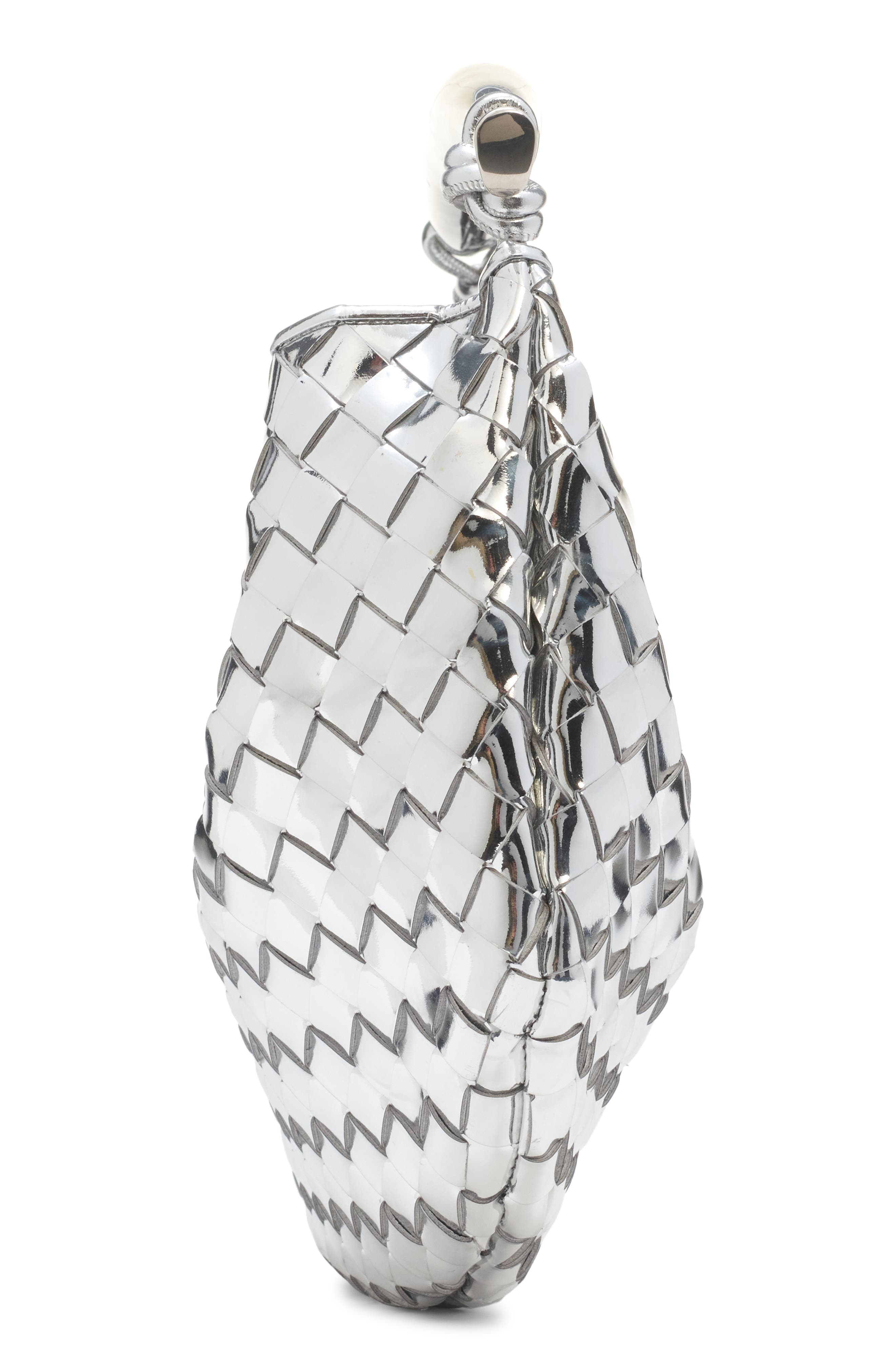 Bottega Veneta Small Sardine Intrecciato Leather Top Handle Bag, Alternate, color, Silver/ Vintage