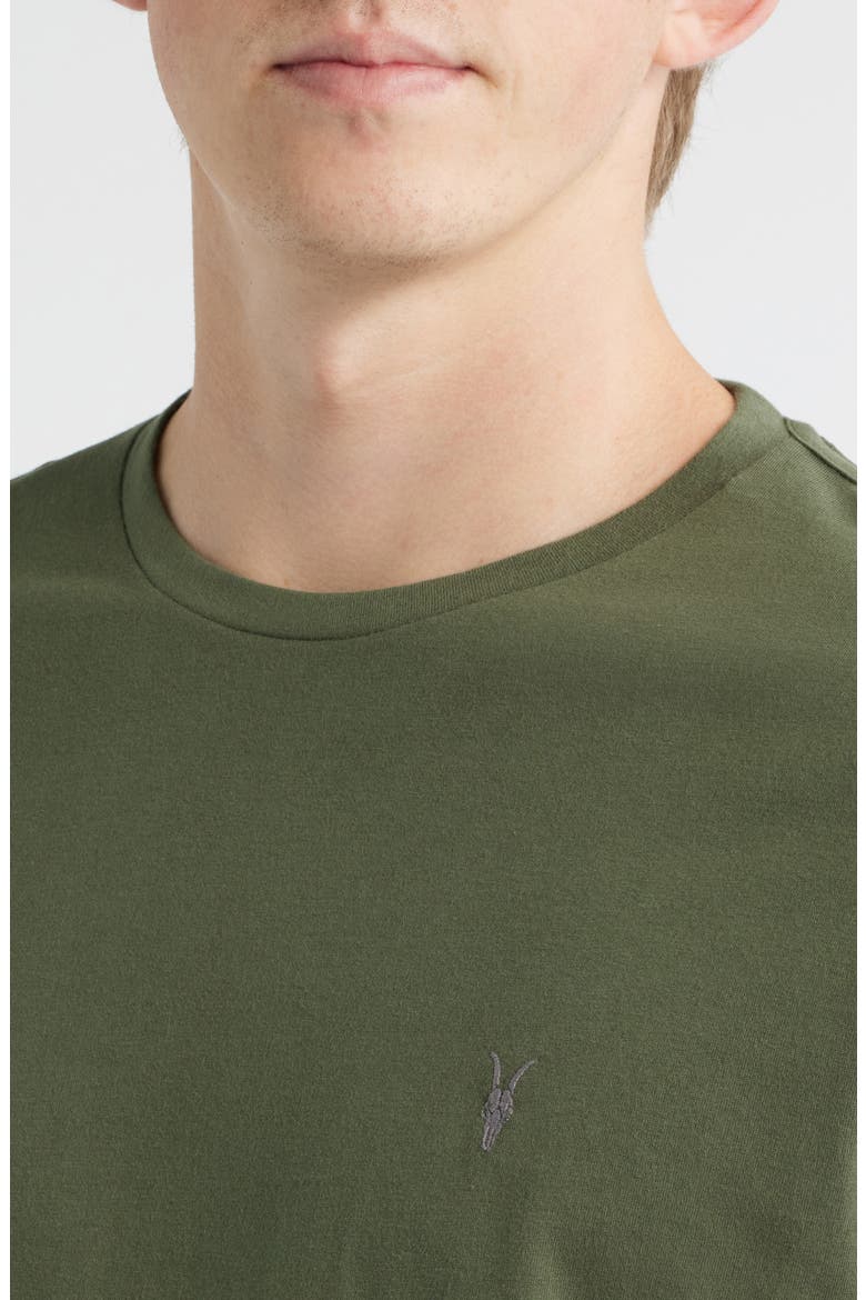 Brace Cotton T-Shirt, Alternate, color, BEETLE GREEN