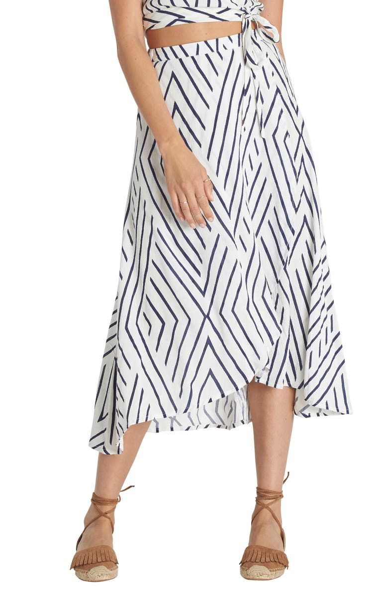 Billabong Time Again Woven Midi Skirt, Main, color,