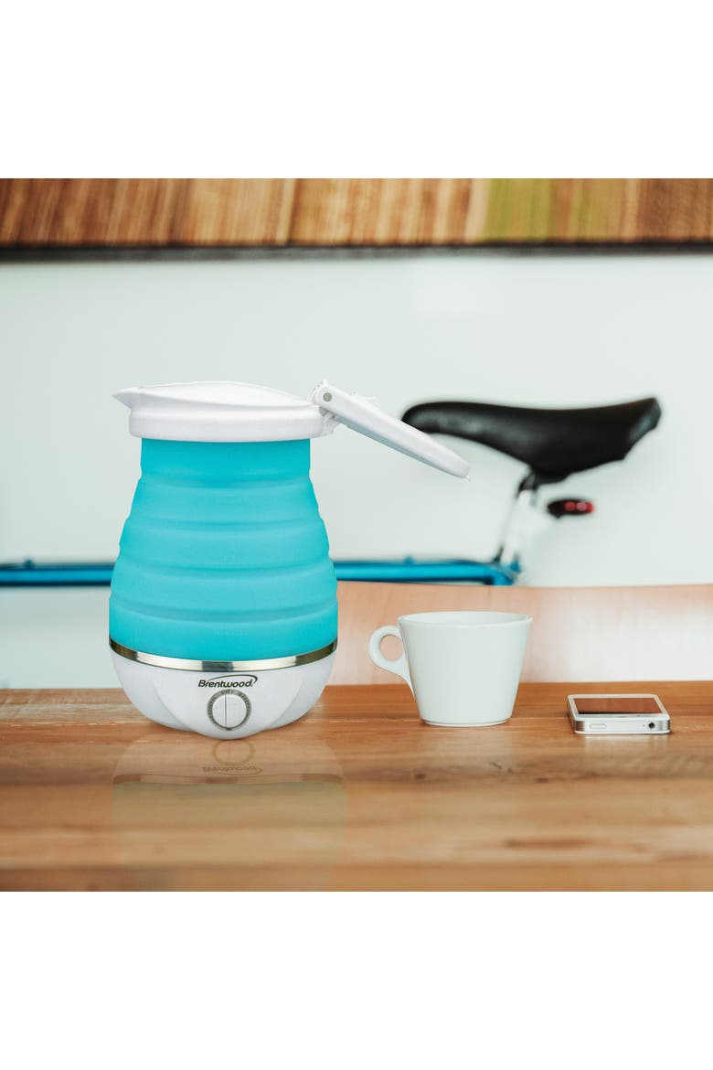Dual Voltage 3.3 Cup Collapsible Travel Kettle, Alternate, color, Blue