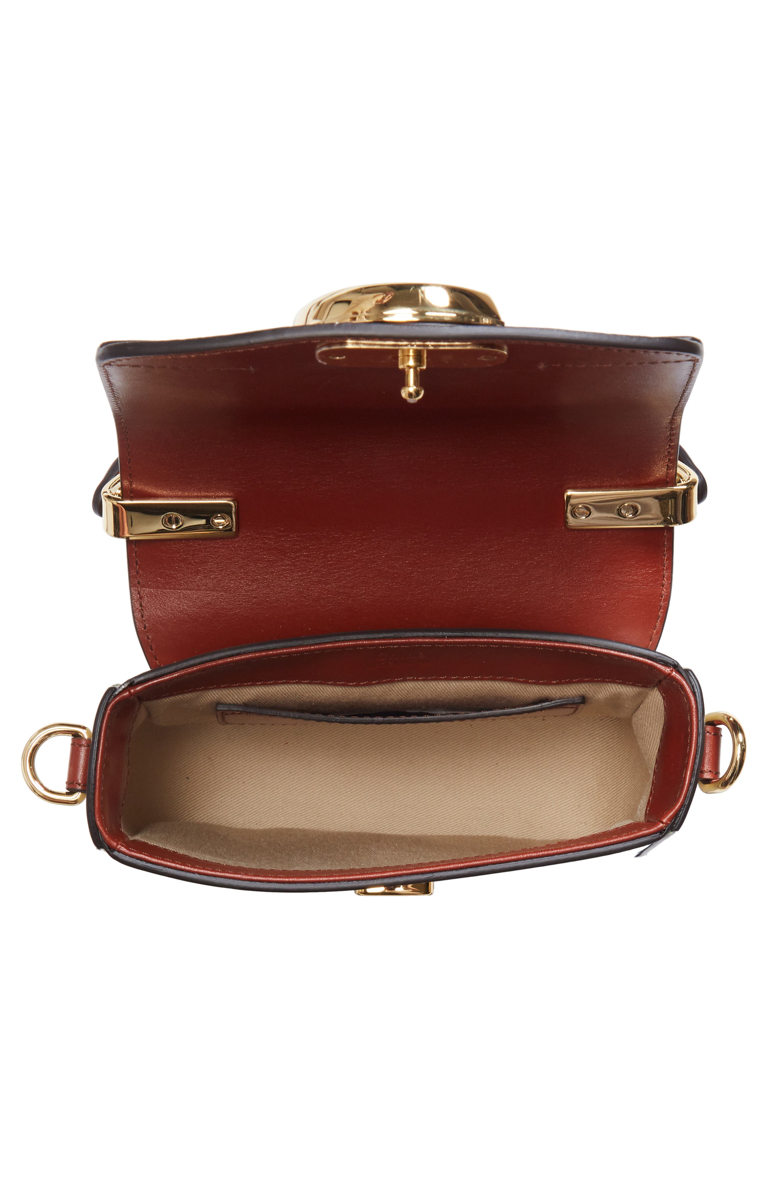 Chloé Mini C Leather Shoulder Bag, Alternate, color, 