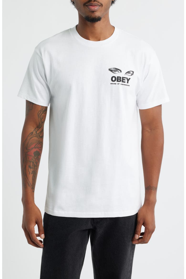 Face of Subversion Graphic T-Shirt, Main, color, WHITE