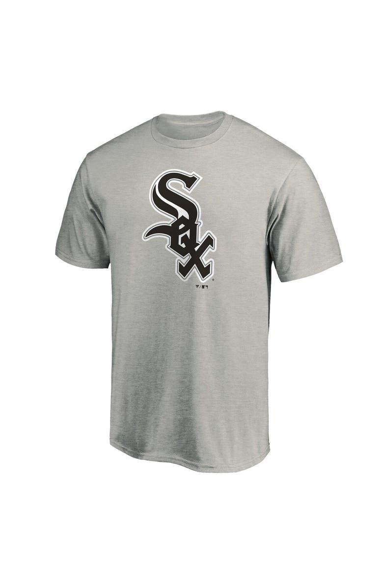 FANATICS Men's Fanatics Branded Heathered Gray Chicago White Sox Official Logo T-Shirt, Alternate, color,