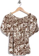 CeCe Off the Shoulder Short Sleeve Top