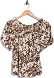CeCe Off the Shoulder Short Sleeve Top