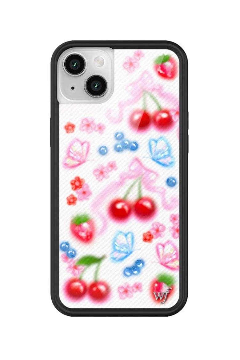 Sweet Cherries iPhone Case, Alternate, color, White