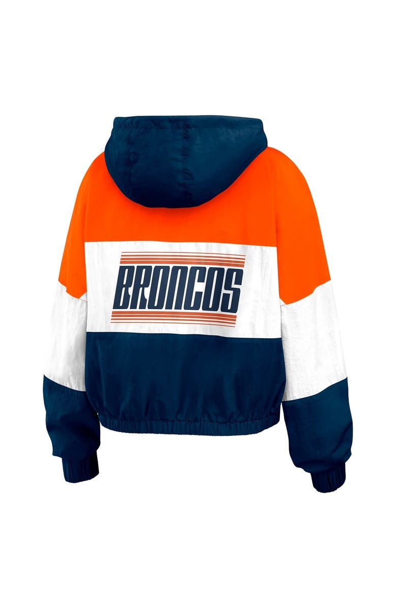 WEAR by Erin Andrews Women's WEAR by Erin Andrews  Royal Denver Broncos Color Block Full-Zip Windbreaker Jacket, Alternate, color, 
