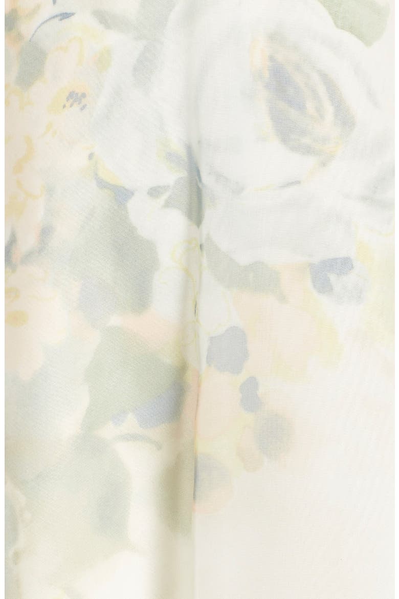 Inesse V-Neck Chiffon Gown, Alternate, color, VINTAGE FLORAL IVORY SAGE ROSE