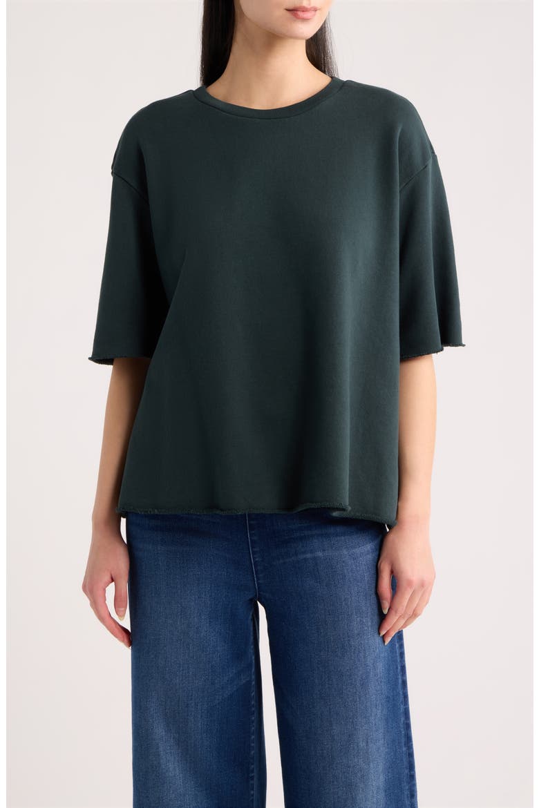 Perry Cotton Fleece Tee, Main, color, PINE