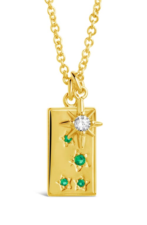 Sterling Forever Cubic Zirconia Burst & Tag Charm Pendant Necklace