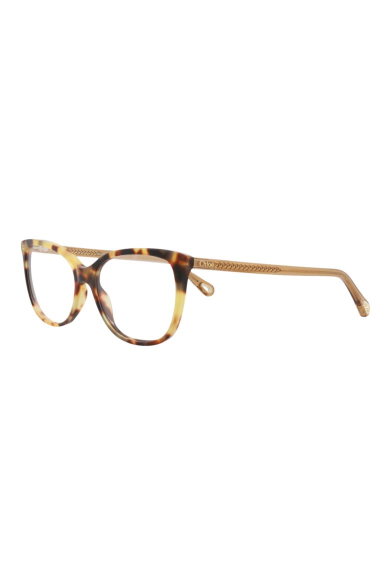 54mm Cat Eye Optical Glasses, Alternate, color, HAVANA BROWN TRANSPARENT