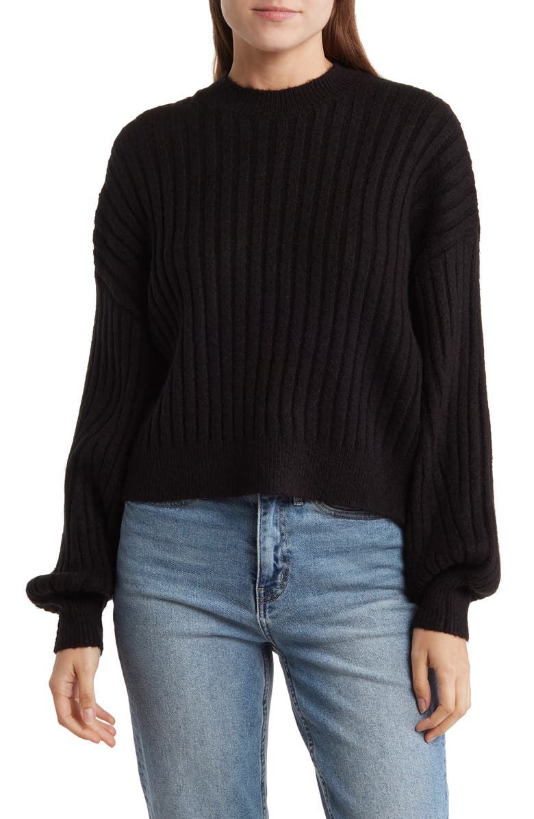 Sophie Rue Ribbed Knit Crewneck Sweater, Main, color,