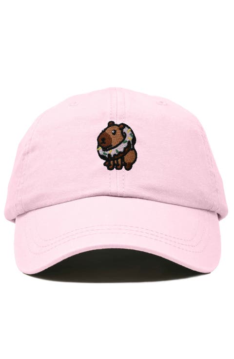 Capybara Donut Embroidered Cap