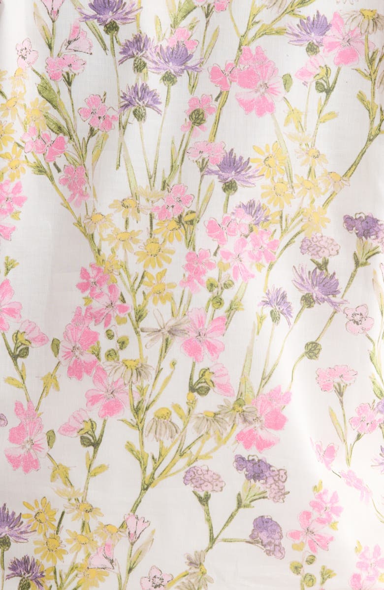 SUGARLIPS Lita Floral Avy Cotton Button-Up Top, Alternate, color, White Multi