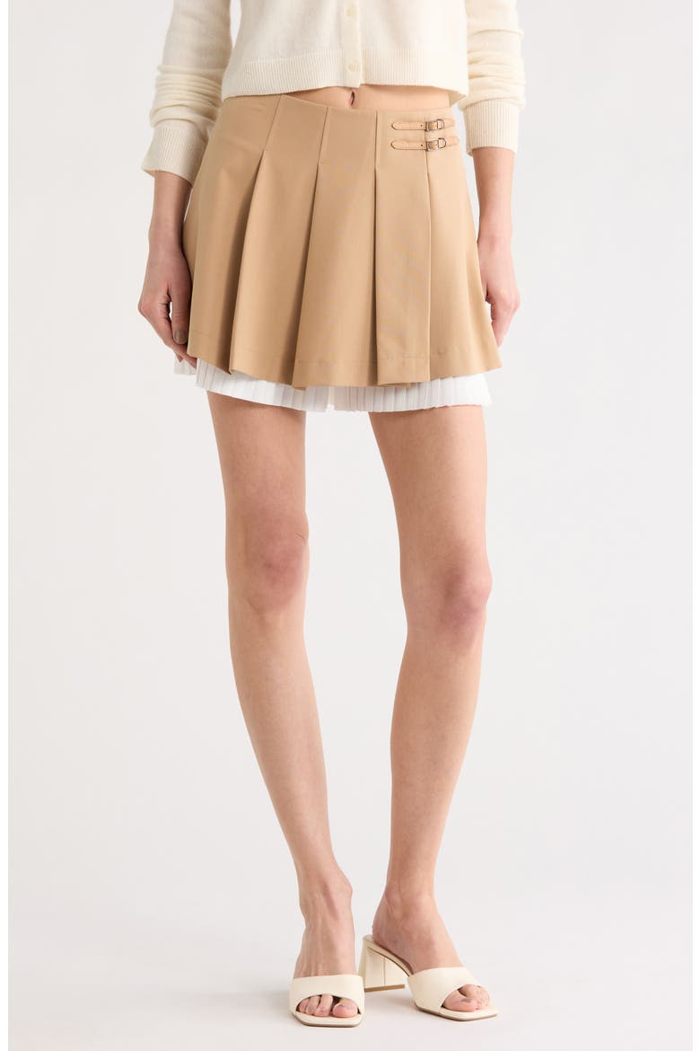 Suzie Pleated Skort, Main, color, CAMEL