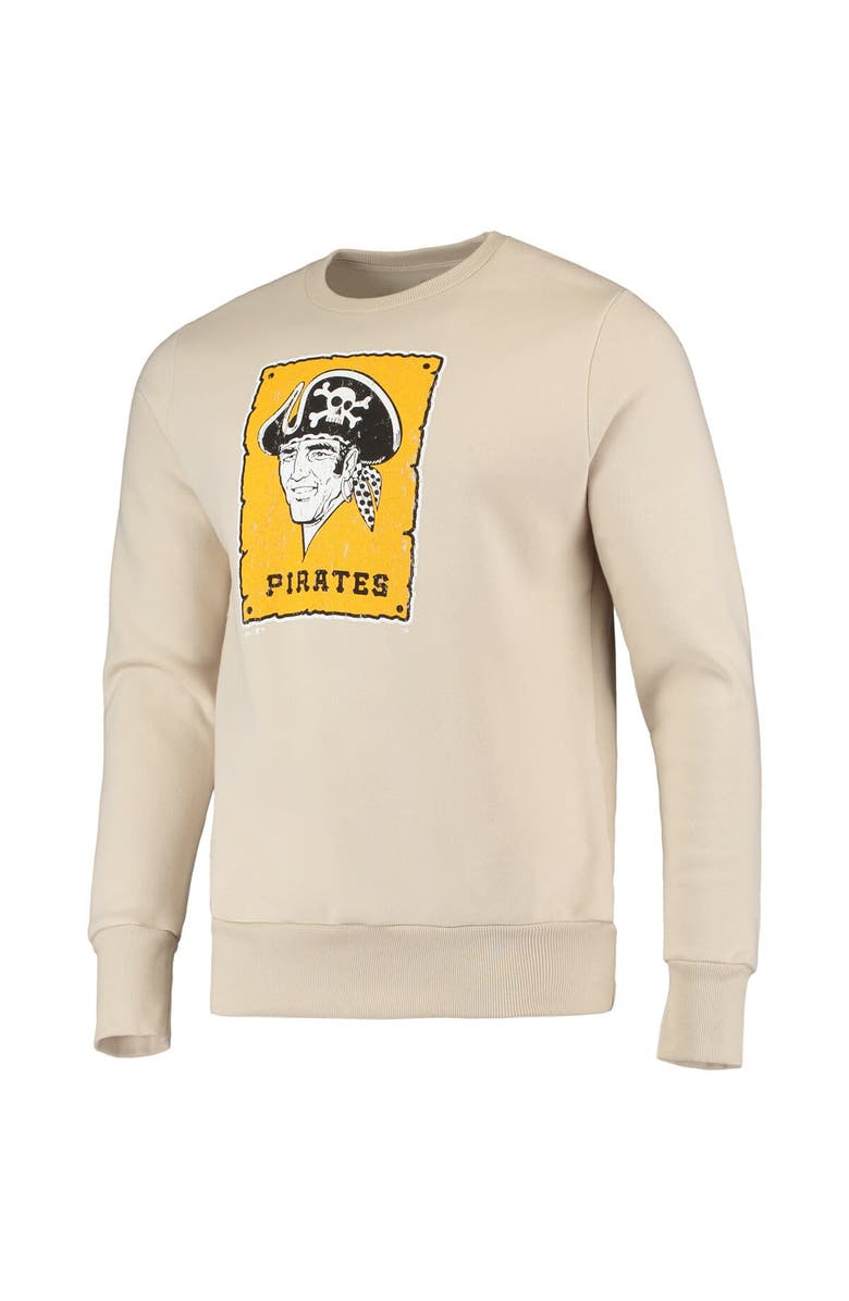 Majestic Threads Men's Majestic Threads Oatmeal Pittsburgh Pirates Fleece Pullover Sweatshirt, Alternate, color, Oatmeal