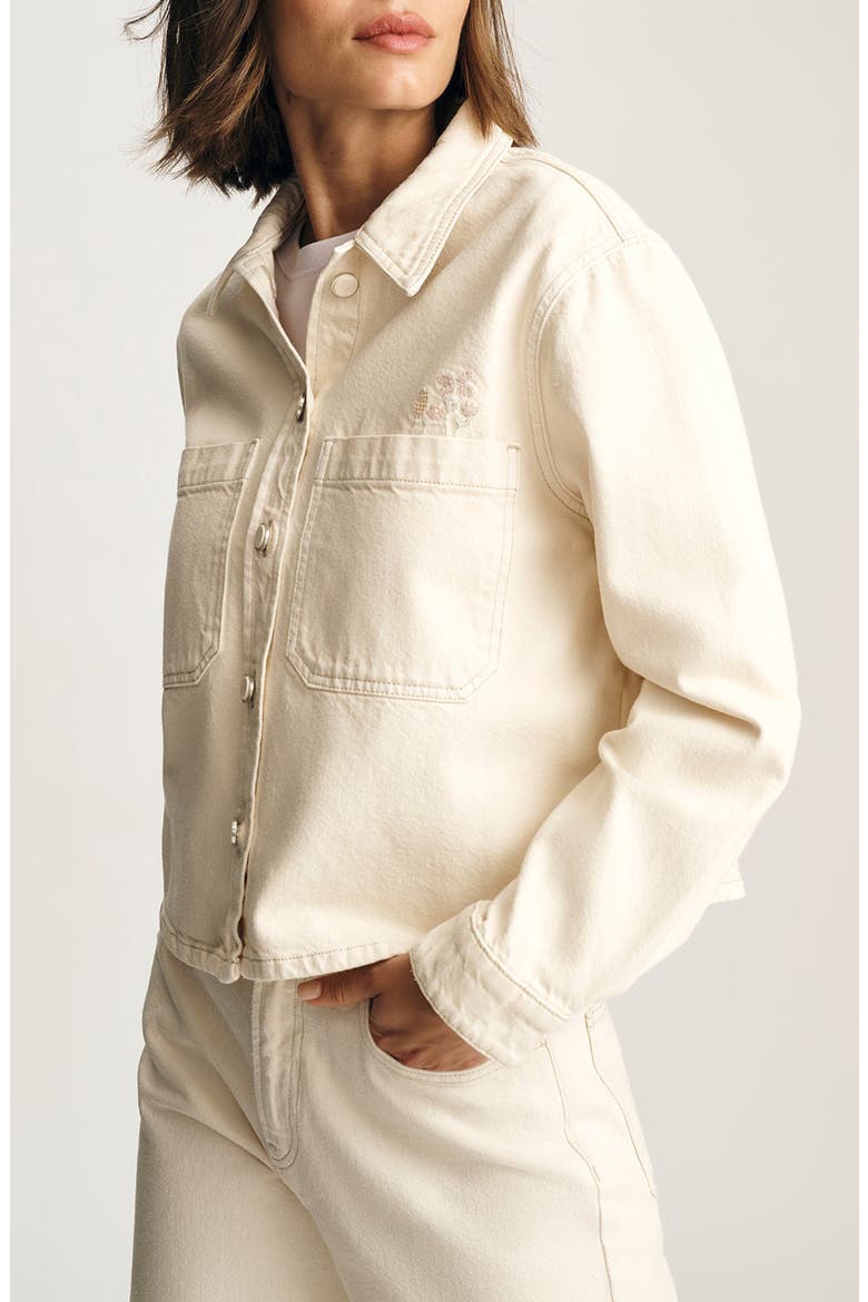 Paola Denim Shirt Jacket, Alternate, color, CREAM DENIM