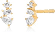 EF Collection Multifacted Diamond Stud Earrings