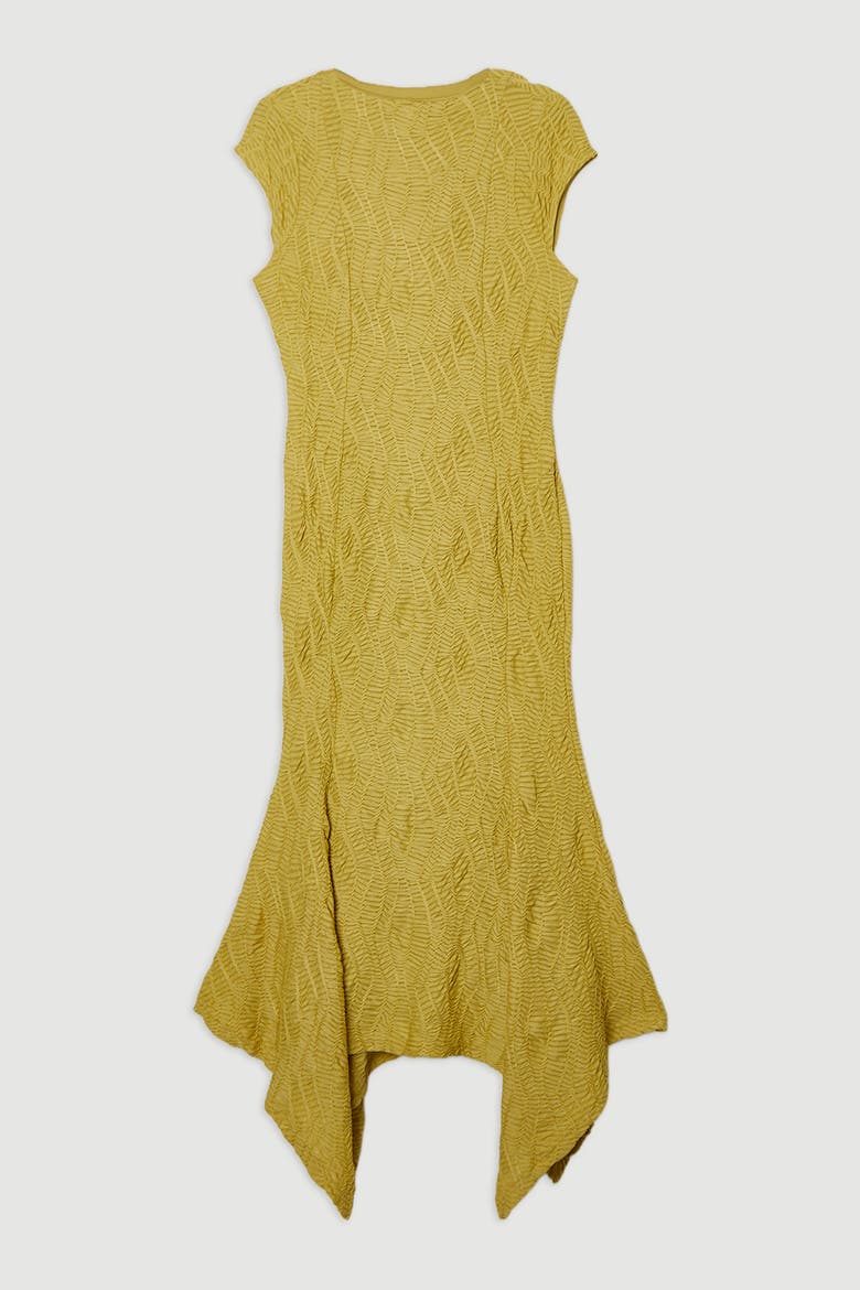 Sleeve Trim Detail Jersey Maxi Dress, Alternate, color, Chartreuse