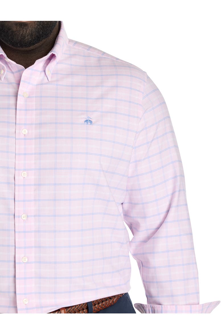 Big & Tall Non-Iron Multi Check Oxford Sport Shirt, Alternate, color, PINK