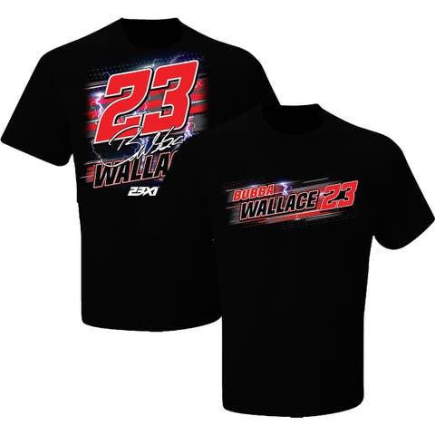 Men's Checkered Flag Sports  Black Bubba Wallace  Name & Number T-Shirt
