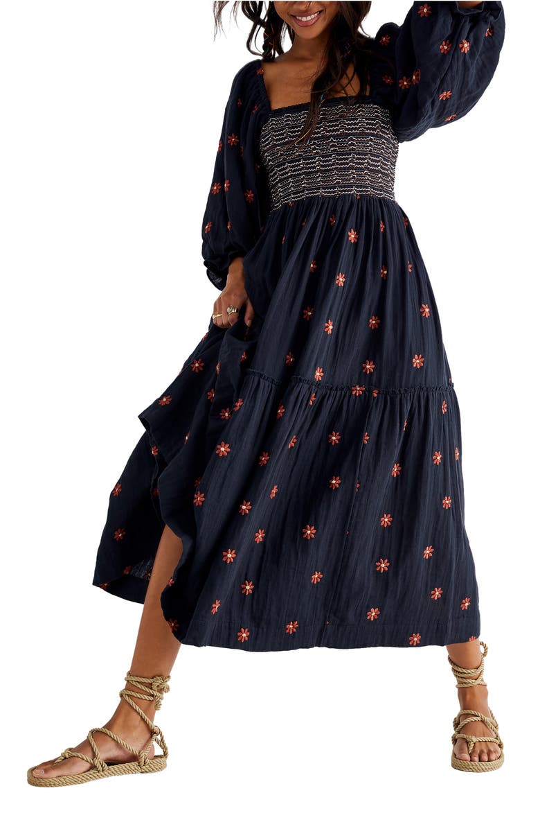 Free People Dahlia Embroidered Long Sleeve Maxi Dress, Main, color,