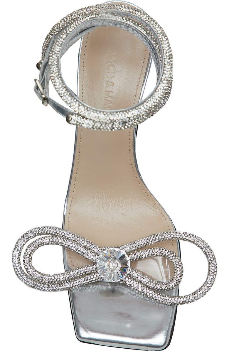 Mach & Mach Double Crystal Bow Square Toe Sandal, Alternate, color,