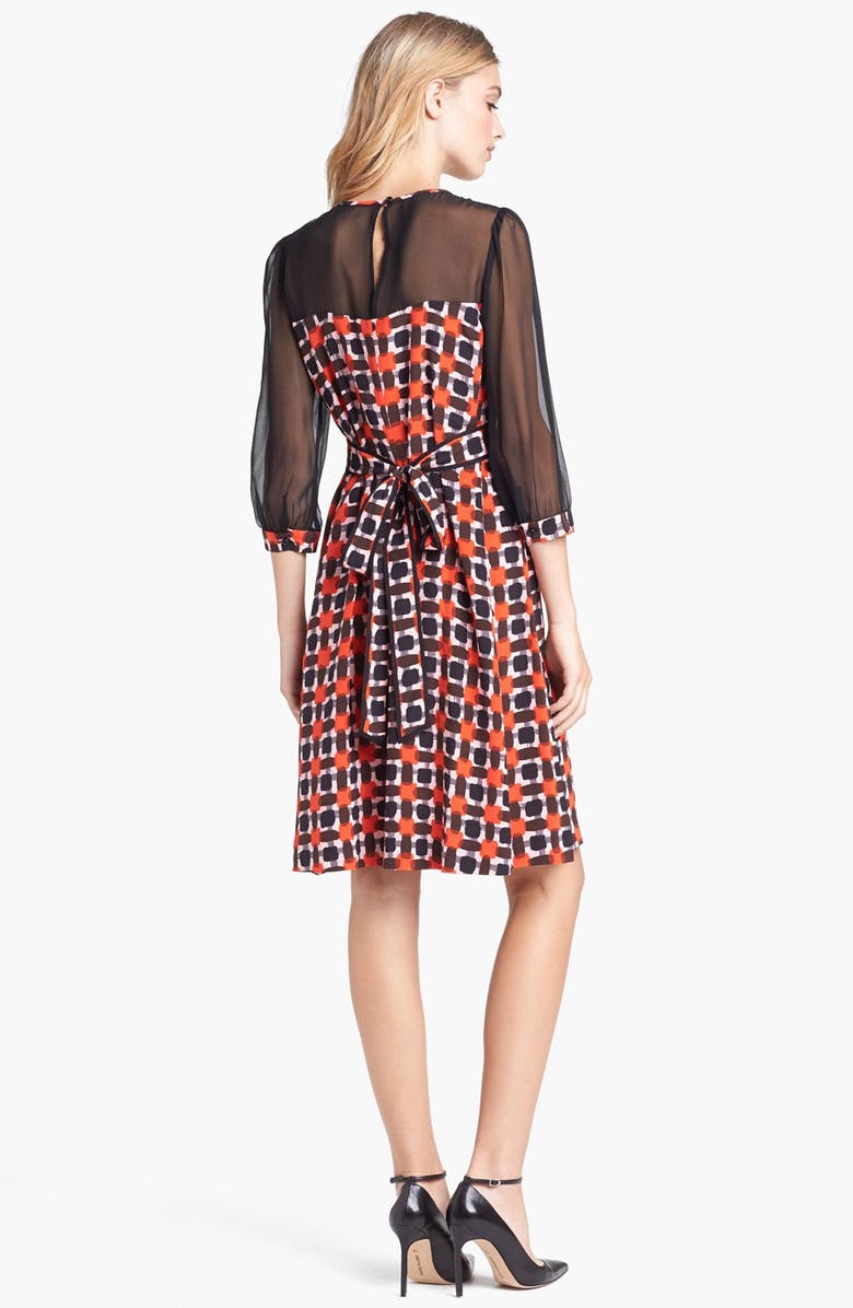 Kate Spade New York 'zaza' silk a-line dress, Alternate, color,