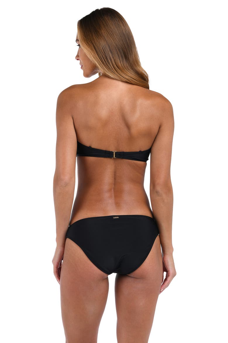 Krysta Bandeau Bikini Top, Alternate, color, BLACK