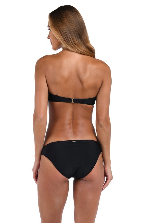 L Agence Krysta Solid Bandeau Bikini Top In Black