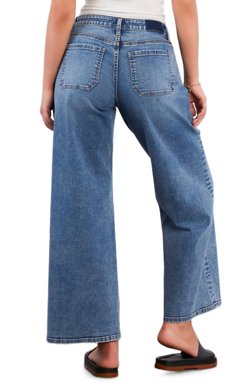 Hint Of Blu Relaxed Wide Leg Jeans In Blue