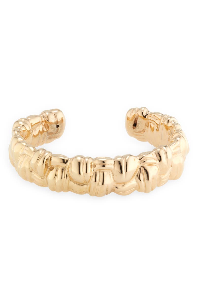 Bottega Veneta Cuff Bracelet, Main, color, Yellow Gold