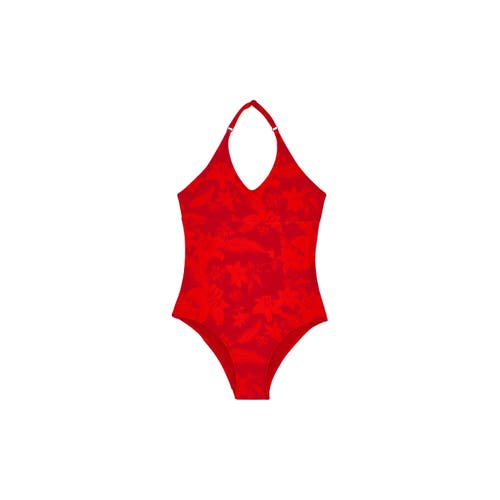 Vilebrequin Flower Power Swimsuit In Lipstick