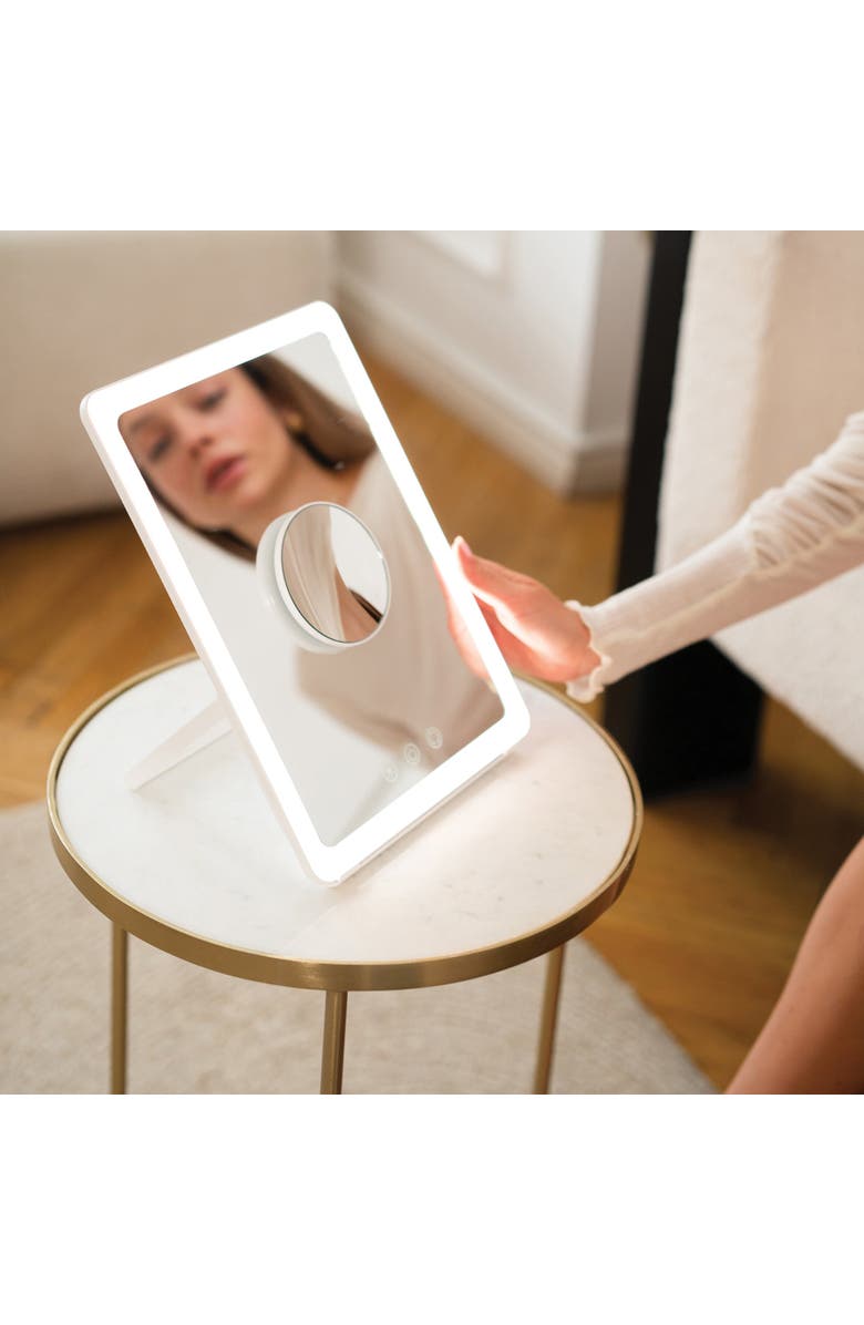 Ilios Lighting Slim Lightweight Rechargeable Travel Makeup Mirror Kit, Alternate, color, Black
