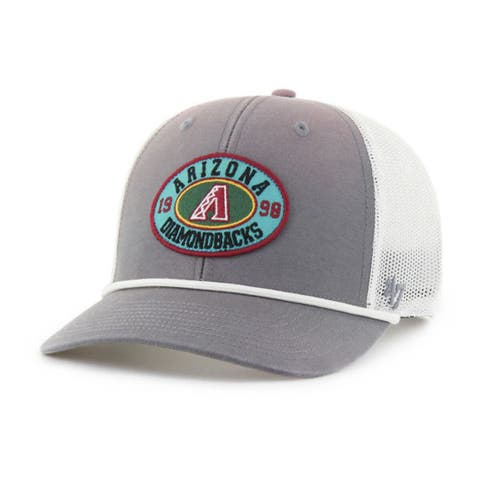 Men's '47 Gray/White Arizona Diamondbacks Tide Sweep Rope Trucker Adjustable Hat