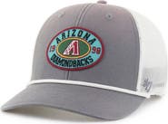 '47 Men's '47 Gray/White Arizona Diamondbacks Tide Sweep Rope Trucker Adjustable Hat