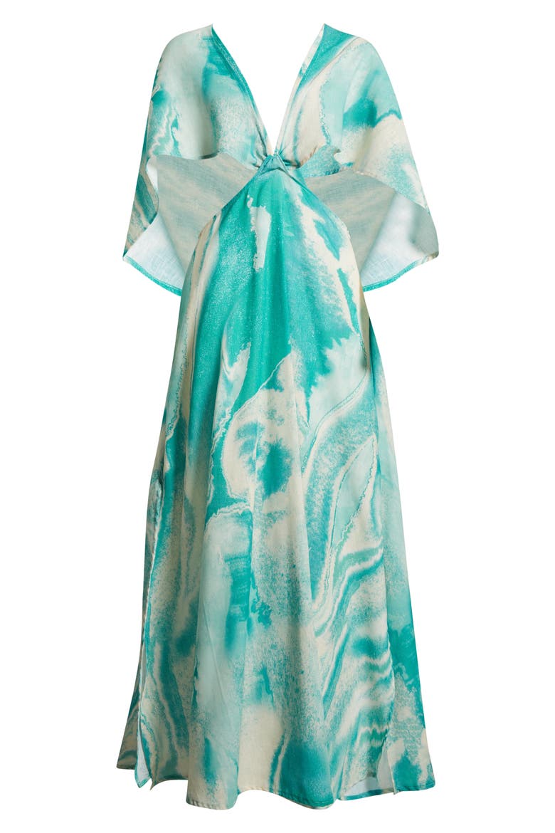 Avalon Cutout Cover-Up Maxi Dress, Alternate, color, TEAL MULTI
