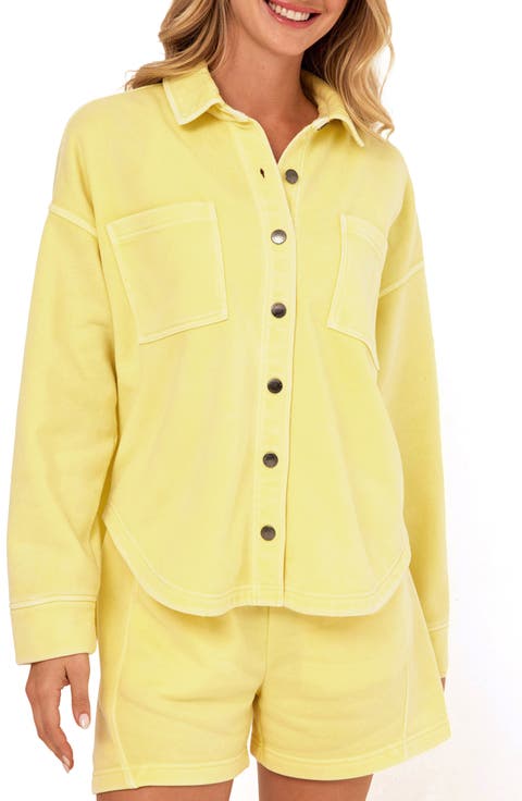Blaire Mineral Wash Fleece Shirt Jacket