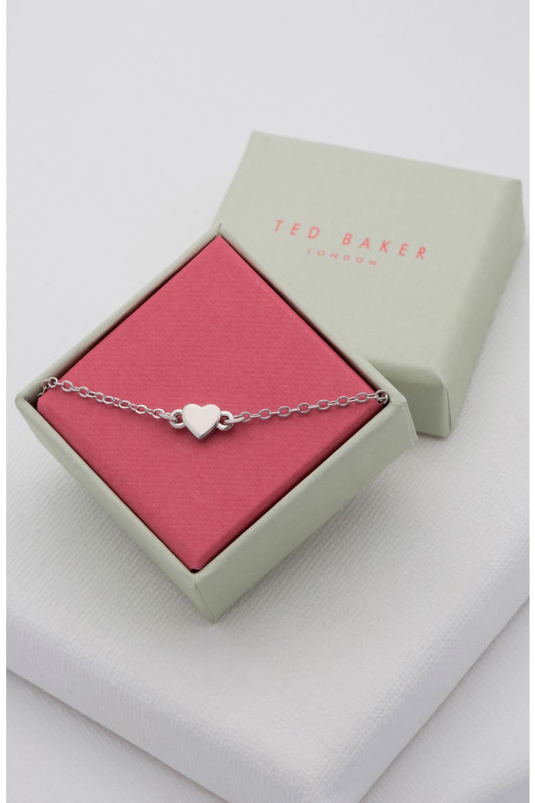 Harsaa Tiny Heart Bracelet, Alternate, color, SILVER TONE
