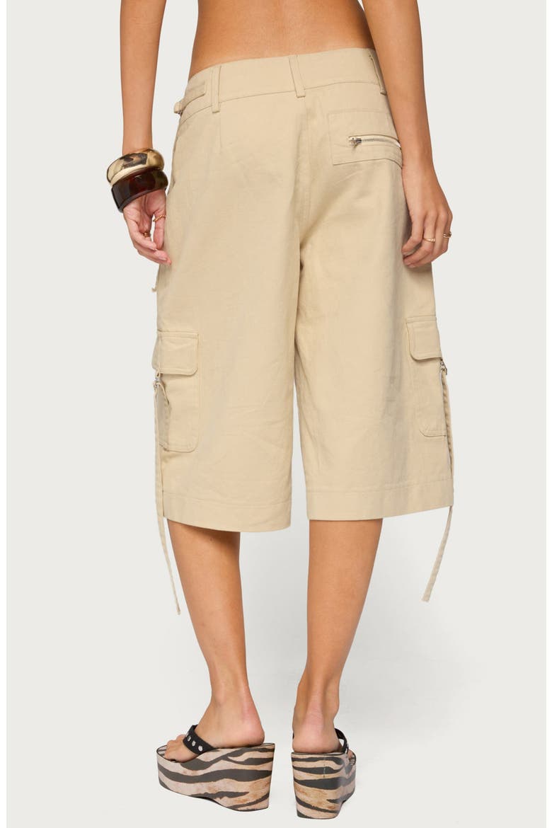Avelisse Cotton Cargo Bermuda Shorts, Alternate, color, BEIGE